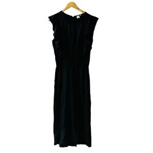Gap Black Wide Leg Sleeveless Ruffle Jumpsuit Size Small